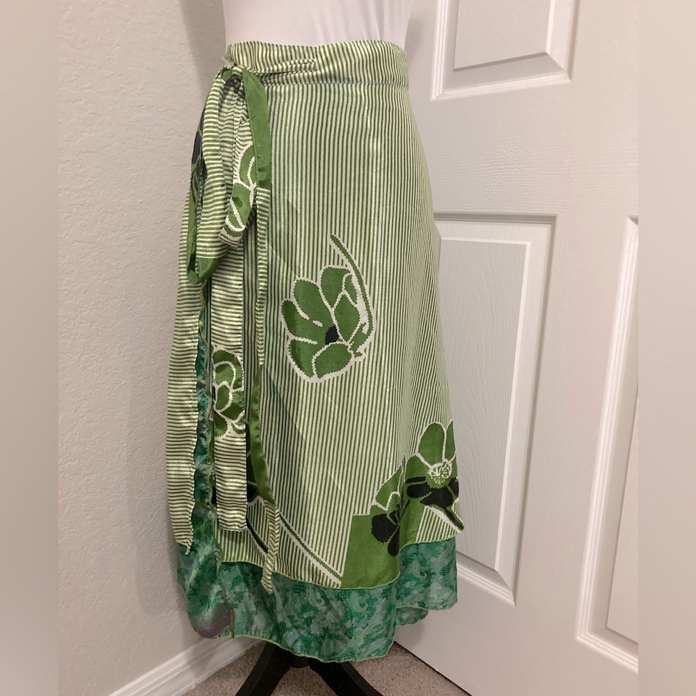 Wraparound Silk Skirt 30” to 36”